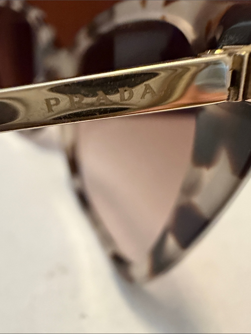 Prada Tortoiseshell Cat-Eye Sunglasses with Brown Gradient Lenses, box inc - Picture 5 of 11